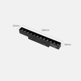 Magnetisk Skinnelampe Innfelt Spotlight Dekorativ Lampe 3M 36V