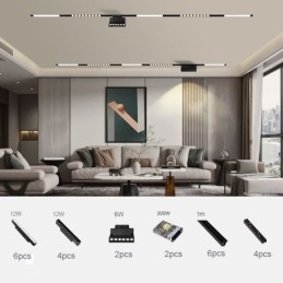 Innfelt Spotlight Magnetisk Skinnelampe Dekorativ Lampe 3M*2