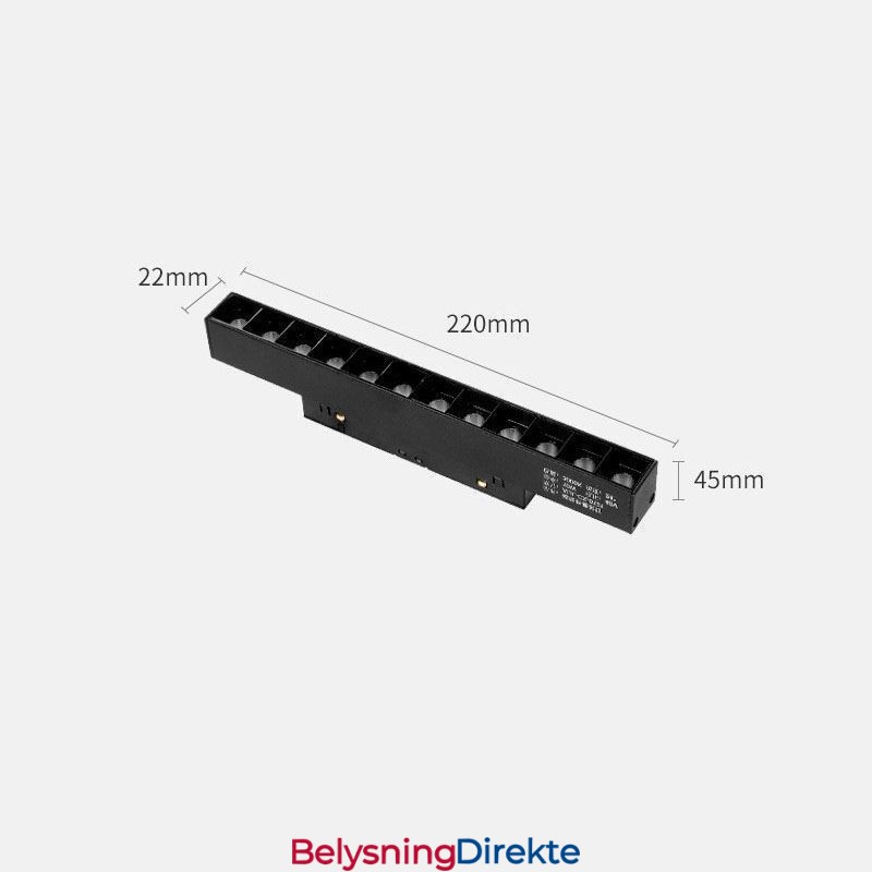 Innfelt Spotlight Magnetisk Skinnelampe Dekorativ Lys 6M 36V