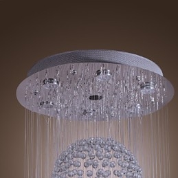 Moderne Samtidskunst Krystallkrone Med Innfelt Montering