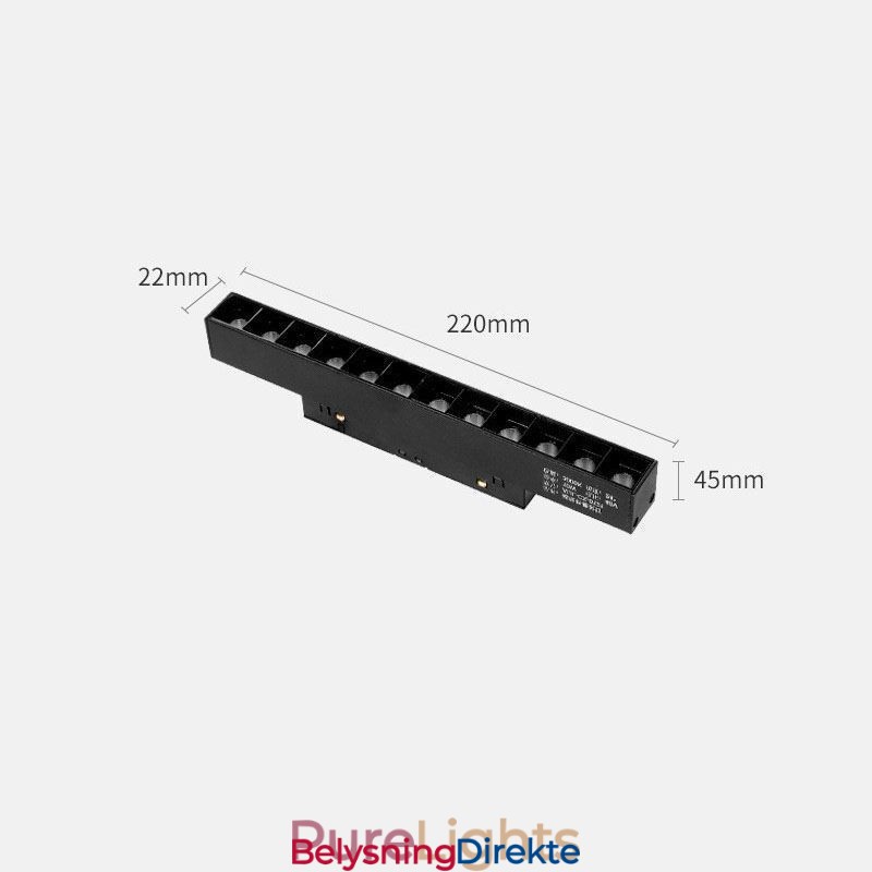 Magnetisk Skinnelampe Innfelt Spotlight Dekorativ Lampe 6M*2