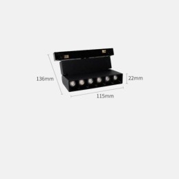 Innfelt Skinnegitterspotlight Skinnelistspotlight Magnetisk Foldegrillspotlight 36V