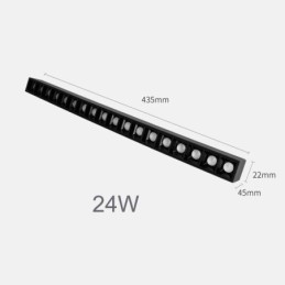 Innfelt Skinnegitter Spotlight Strip Spotlight Magnetisk Skinnegitter Spotlight 36V