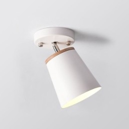 Nordisk Jernspotlight I Tre, Enkel Taklampe (Enkelt Lys)