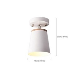 Nordisk Jernspotlight I Tre, Enkel Taklampe (Enkelt Lys)