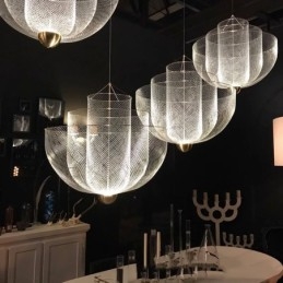 Nordisk Grid Designer Kreativ Og Unik Form Kunst Dekorativ Pendellampe