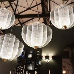 Nordisk Grid Designer Kreativ Og Unik Form Kunst Dekorativ Pendellampe