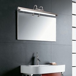 Speilamper I Rustfritt Stål, Akryl, Vegglamper På Badet, Sminkelamper, Kald Hvit, Varm Hvit (Størrelse: 57X13,5X15)