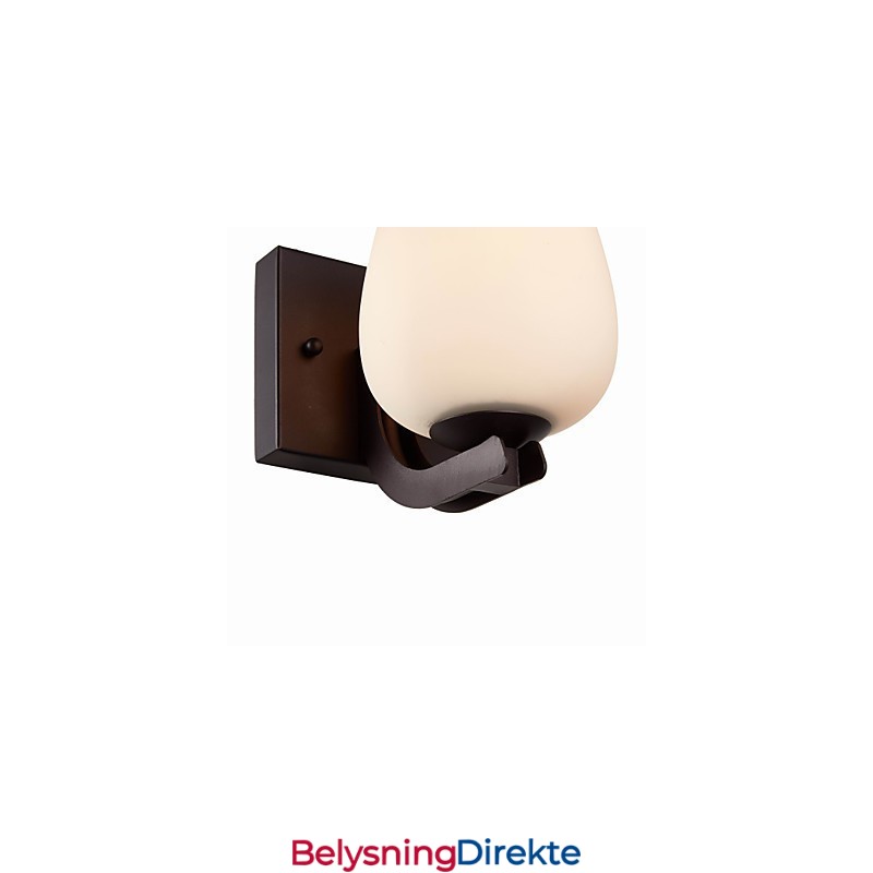 Vegglampe I Jern Med Glassskjerm Klassisk Moderne Belysning Vegglampetter