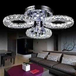 Moderne Samtids Krystall Krom Metall Innfelt Montering