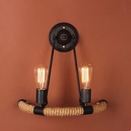 Halvsirkelformet Vegglampe Av Hamptau, Smal Balkongtrappelampe