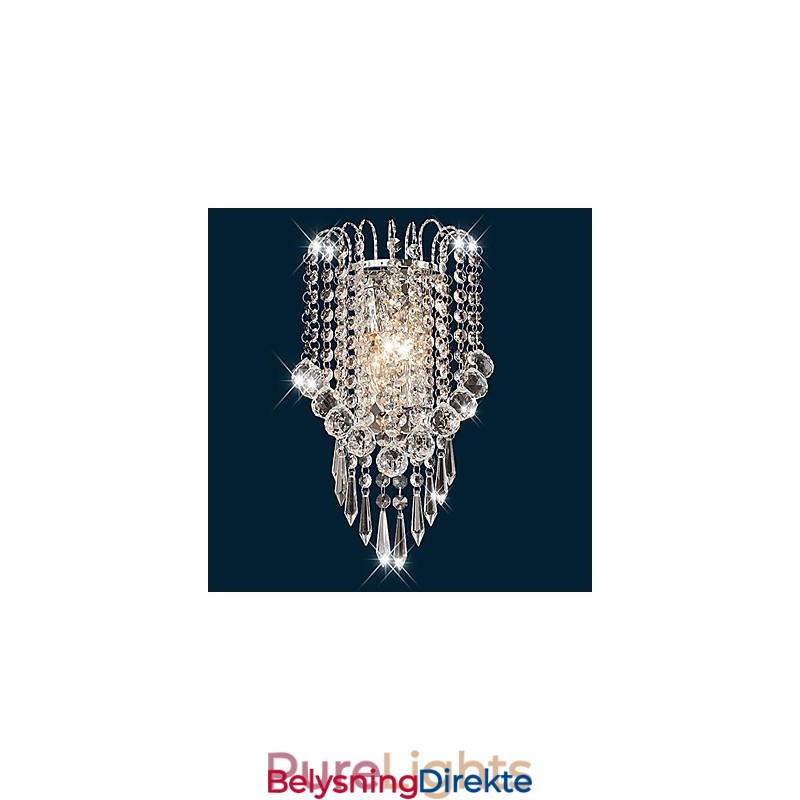 Krystall Vegglamper Moderne Samtids Metall