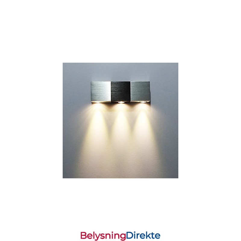 Moderne Vegglampe Med Spredningslys, Rektangulært Aluminiumshus