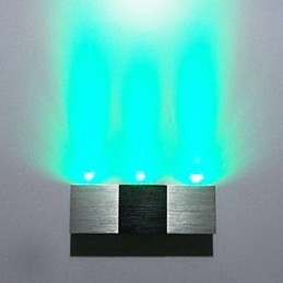Moderne Vegglampe Med Spredningslys, Rektangulært Aluminiumshus