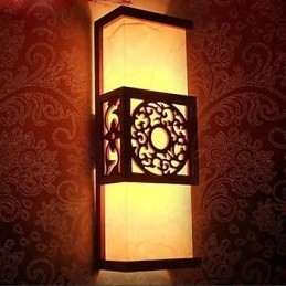 Archaize Korridor Klassisk Vegglampe I Saueskinn