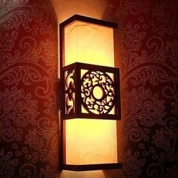 Archaize Korridor Klassisk Vegglampe I Saueskinn