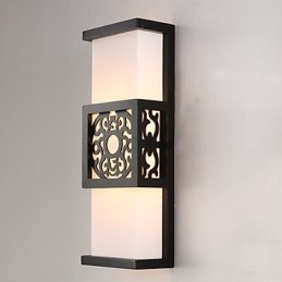 Archaize Korridor Klassisk Vegglampe I Saueskinn