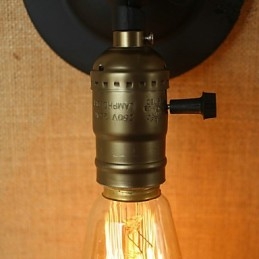Edison-Lyspære, Midtgang, Retro, Minimalistisk, Nattbord, Kafé, Terrasse, Kanal, Mini Vegglampe