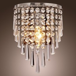 Halvsirkelformet Vegglampe I Krystall