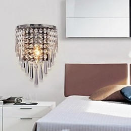 Halvsirkelformet Vegglampe I Krystall