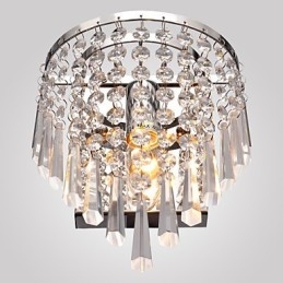 Halvsirkelformet Vegglampe I Krystall
