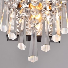 Halvsirkelformet Vegglampe I Krystall