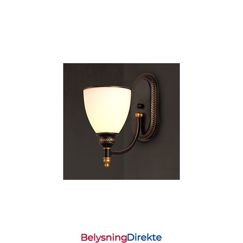 Nordisk Landlig Glassvegglampe