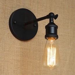 Amerikansk Restaurant, Bar, Kafé, Nattbord, Minimalistisk, Svart, Smijernsvegglampe