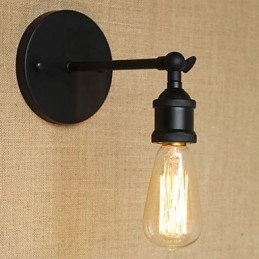 Amerikansk Restaurant, Bar, Kafé, Nattbord, Minimalistisk, Svart, Smijernsvegglampe
