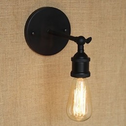 Amerikansk Restaurant, Bar, Kafé, Nattbord, Minimalistisk, Svart, Smijernsvegglampe