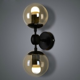 Vegglampetter Glasskule Rustikk Lodge Metall