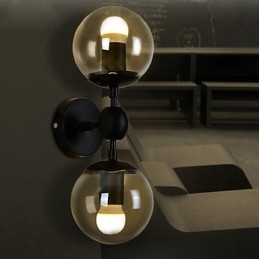 Vegglampetter Glasskule Rustikk Lodge Metall
