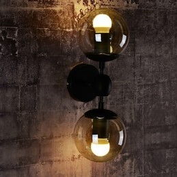 Vegglampetter Glasskule Rustikk Lodge Metall