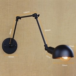 Retro Industriell Stil Midtgang Trapper Korridor Lang Arm Vegglampe Smijern Balkong Restaurant Bar