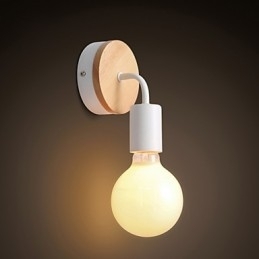 110V 220V Iron Edison Innendørs Vegglampe Gang Trapperom Vegglampe Pære Lampearmatur Svart Hvit