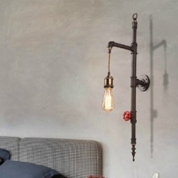 Rørveggen Til En Landlig Kreativ Retro Rakettvegglampe