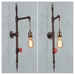 Rørveggen Til En Landlig Kreativ Retro Rakettvegglampe