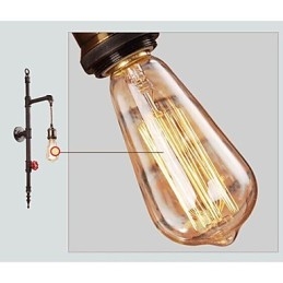 Rørveggen Til En Landlig Kreativ Retro Rakettvegglampe