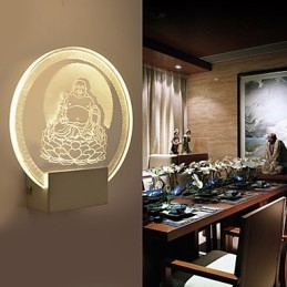 Akryl Vegglampe Pvc Lampelampe Chip Moderne Samtids Metall