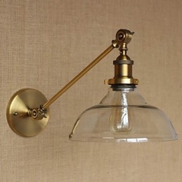 Jern, Glass, Bronse, Messing, Arm, Stil, Retro, Kreativ, Amerikansk, Landlig, Hall, Soverom, Vegglampe