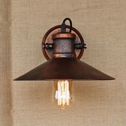 Loft Industriell Lager Kreativ Stue Balkong Vind Jernholdig Nostalgisk Retro Pastoral Trapp Vegglampe