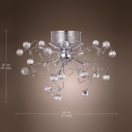 Lysekrone I Krystall, Moderne Design, 9 Lys