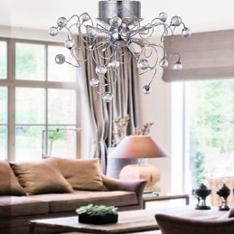 Lysekrone I Krystall, Moderne Design, 9 Lys
