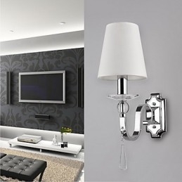 Varmhvit Vegglampe Med Krystalldråper