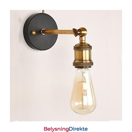 Kobberhodevegglampe