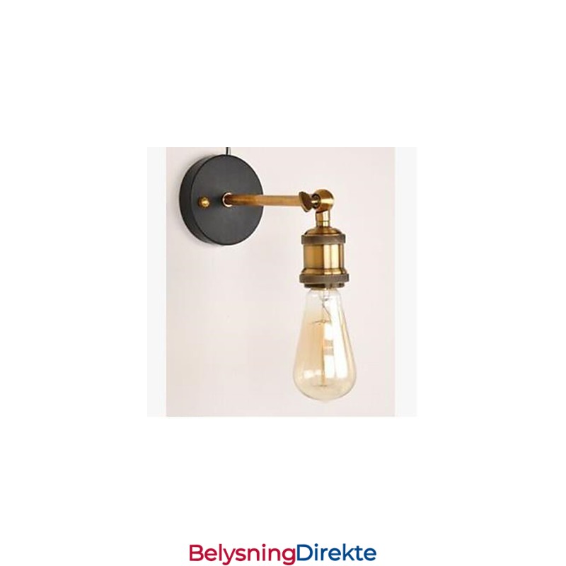 Kobberhodevegglampe