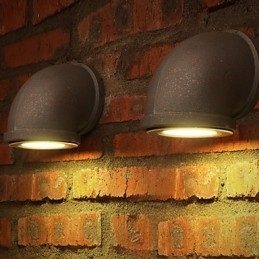 Loft Kreativ Personlighet Retro Landlig Vannrør Vegglampe Lys