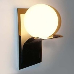 Baderomsvegglampe Moderne Globe Metall Glass Galvanisert