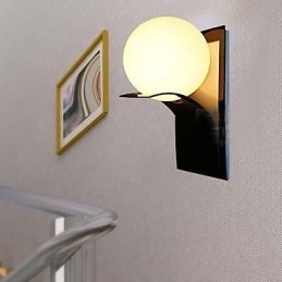 Baderomsvegglampe Moderne Globe Metall Glass Galvanisert