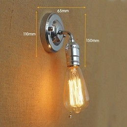 Amerikansk Landlig Landlig Retro Moderne Edison Lyspære Midtgang Mini Stue Vegglampe